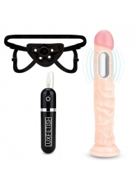 Регулируемые трусики с вибрирующей насадкой - 21 см. - Lux Fetish - купить с доставкой в Вологде