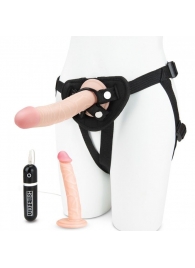 Регулируемые трусики с 2 насадками - 16 и 15 см. - Lux Fetish - купить с доставкой в Вологде