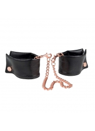 Черные мягкие наручники Entice French Cuffs с цепью - California Exotic Novelties - купить с доставкой в Вологде