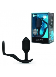 Черное эрекционное кольцо с анальным плагом Snug   Tug - b-Vibe - в Вологде купить с доставкой