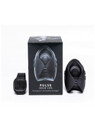 Темно-серый инновационный мужской осциллятор PULSE SOLO LUX с пультом ДУ - Hot Octopuss - в Вологде купить с доставкой