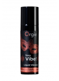 Разогревающий гель для массажа ORGIE Sexy Vibe Hot с эффектом вибрации - 15 мл. - ORGIE - купить с доставкой в Вологде
