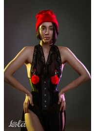 Зажимы на соски Angelic с красными меховыми шариками - Lola Games - купить с доставкой в Вологде