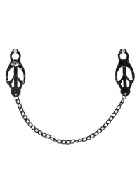 Зажимы на соски Darkside с цепочкой - Lola Games - купить с доставкой в Вологде