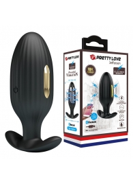 Черная анальная вибропробка с электростимуляцией Jefferson - 9,2 см. - Baile - купить с доставкой в Вологде