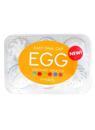Набор из 6 мастурбаторов Tenga EGG Easy Beat с различным рельефом - Tenga - в Вологде купить с доставкой