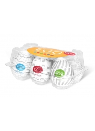 Набор из 6 мастурбаторов Tenga EGG Easy Beat с различным рельефом - Tenga - в Вологде купить с доставкой