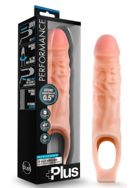 Телесный реалистичный фаллоудлинитель 9 Inch Silicone Cock Sheath Penis Extender - 22,86 см. - Blush Novelties - в Вологде купить с доставкой
