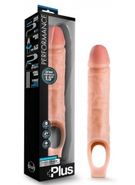 Телесный реалистичный фаллоудлинитель 10 Inch Silicone Cock Sheath Penis Extender - 25,4 см. - Blush Novelties - в Вологде купить с доставкой