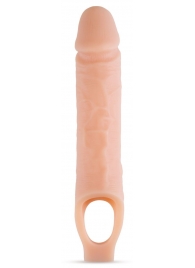 Телесный реалистичный фаллоудлинитель 10 Inch Silicone Cock Sheath Penis Extender - 25,4 см. - Blush Novelties - в Вологде купить с доставкой