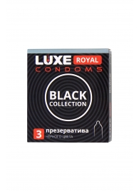 Черные презервативы LUXE Royal Black Collection - 3 шт. - Luxe - купить с доставкой в Вологде