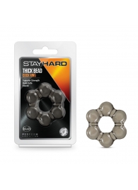 Дымчатое эрекционное кольцо Stay Hard Thick Bead Cock Ring - Blush Novelties - в Вологде купить с доставкой
