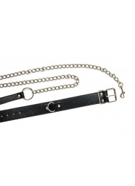 Черный ошейник с поводком Wild - Lola Games - купить с доставкой в Вологде