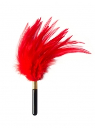 Красный перьевой тиклер Plume - 23 см. - Lola Lingerie - купить с доставкой в Вологде