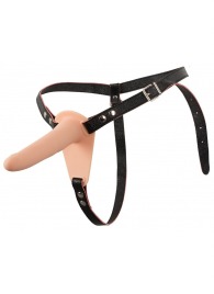 Телесный поясной страпон с вибрацией Vibrating Strap-On - 15,7 см. - Orion - купить с доставкой в Вологде