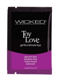 Лубрикант на водной основе для использования с игрушками WICKED Toy Love - 3 мл. - Wicked - купить с доставкой в Вологде