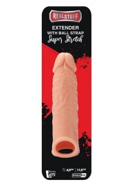 Телесная насадка EXTENDER WITH BALL STRAP 6.5 - 17 см. - Dream Toys - в Вологде купить с доставкой