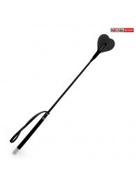 Черный стек с наконечником-сердечком - 54 см. - Notabu - купить с доставкой в Вологде