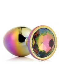 Голографическая анальная втулка с радужным кристаллом - 7,1 см. - Dream Toys - купить с доставкой в Вологде