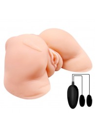 Телесная вибровагина Julie с 2 рабочими отверстиями - Baile - в Вологде купить с доставкой