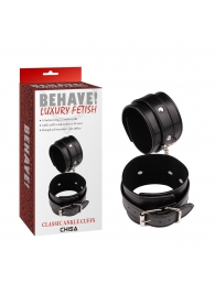 Черные оковы Classic Ankle Cuffs - Chisa - купить с доставкой в Вологде