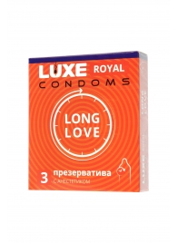 Презервативы с продлевающим эффектом LUXE Royal Long Love - 3 шт. - Luxe - купить с доставкой в Вологде