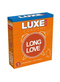 Презервативы с продлевающим эффектом LUXE Royal Long Love - 3 шт. - Luxe - купить с доставкой в Вологде