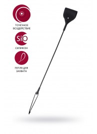 Черный гладкий стек с тонкой ручкой - 48 см. - ToyFa - купить с доставкой в Вологде