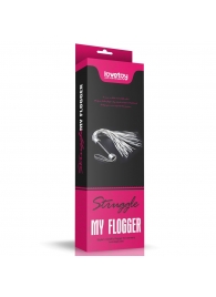Серебристая плетка Struggle My Flogger с черной ручкой - 45 см. - Lovetoy - купить с доставкой в Вологде