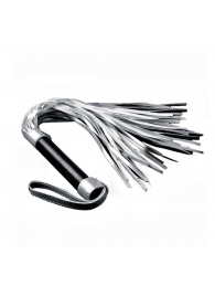 Серебристая плетка Struggle My Flogger с черной ручкой - 45 см. - Lovetoy - купить с доставкой в Вологде