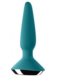 Бирюзовая анальная пробка с вибрацией Satisfyer Plug-ilicious 1 - 13,5 см. - Satisfyer