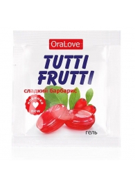Гель-смазка Tutti-frutti со вкусом барбариса - 4 гр. - Биоритм - купить с доставкой в Вологде