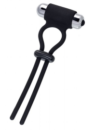 Черное эрекционное лассо на пенис Jat - A-toys - в Вологде купить с доставкой