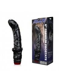 Черный вибромассажер простаты 6  Premium Prostate Massager - BlueLine - в Вологде купить с доставкой