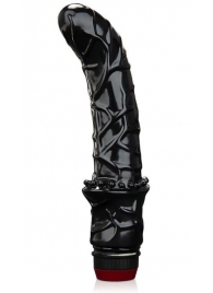 Черный вибромассажер простаты 6  Premium Prostate Massager - BlueLine - в Вологде купить с доставкой
