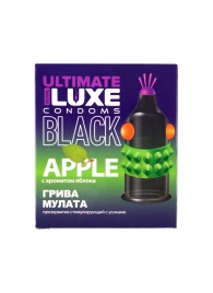Черный стимулирующий презерватив  Грива мулата  с ароматом яблока - 1 шт. - Luxe - купить с доставкой в Вологде