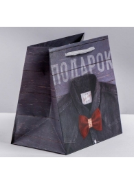 Ламинированный квадратный пакет «Мужской стиль» - 14 х 14 х 9 см. - Сима-Ленд - купить с доставкой в Вологде