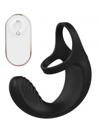 Черный анальный стимулятор с эрекционными кольцами Remote Couple Teaser - Dream Toys - в Вологде купить с доставкой