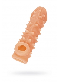 Телесная закрытая насадка с пупырышками Cock Sleeve Size M - 15,6 см. - KOKOS - в Вологде купить с доставкой
