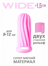 Розовый фаллоудлинитель Homme Wide - 11 см. - Lola Games - в Вологде купить с доставкой
