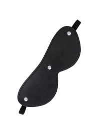 Черная кожаная маска Anonymo с мягким подкладом - ToyFa - купить с доставкой в Вологде