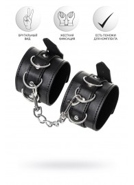 Черные наручники Anonymo на сцепке - ToyFa - купить с доставкой в Вологде