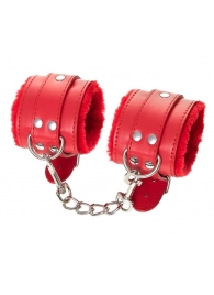 Красные наручники Anonymo из искусственной кожи - ToyFa - купить с доставкой в Вологде