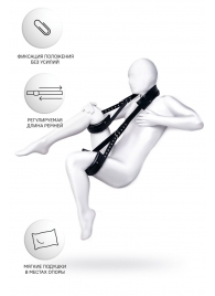 Черные кожаные стропы для фиксации Anonymo - ToyFa - купить с доставкой в Вологде