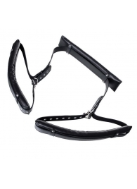 Черные кожаные стропы для фиксации Anonymo - ToyFa - купить с доставкой в Вологде