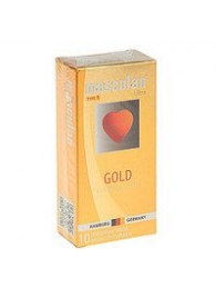 Презервативы Masculan Ultra Gold с золотым напылением и ароматом ванили - 10 шт. - Masculan - купить с доставкой в Вологде
