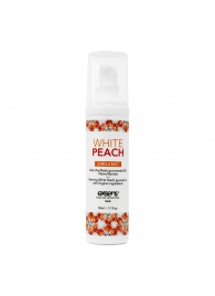 Разогревающее массажное масло Gourmet White Peach Organic с органическими ингредиентами - 50 мл. - Exsens - купить с доставкой в Вологде