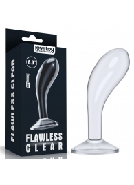 Прозрачный стимулятор простаты Flawless Clear Prostate Plug - 15 см. - Lovetoy - в Вологде купить с доставкой