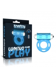Голубое, светящееся в темноте эрекционное виброкольцо Lumino Play Vibrating Penis Ring - Lovetoy - в Вологде купить с доставкой
