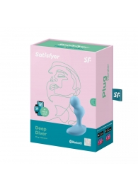 Голубой анальный вибростимулятор Deep Driver - 11,2 см. - Satisfyer - в Вологде купить с доставкой
